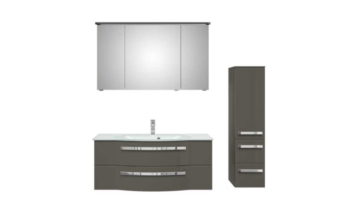 Bild 2 von Pelipal - Badkombination 4005, grau, inkl. Beleuchtung