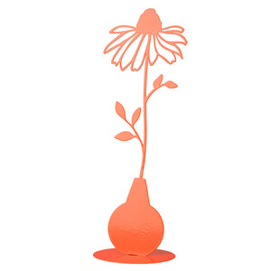 Deko-Aufsteller Blume aus Metall ORANGE