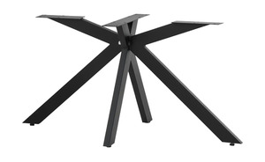 Tischgestell  Tuxa massiv - schwarz - pulverbeschichtet, Edelstahl - 72 cm - 72 cm - 150 cm - Tische