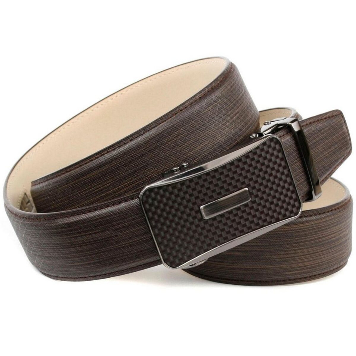 Bild 1 von Anthoni Crown Ledergürtel Handgenäht mit farbiger Karbon-Schließe