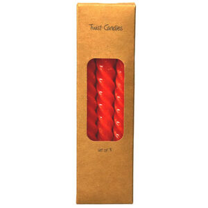 Twist-Candle Drehkerzen rot, 3er Set