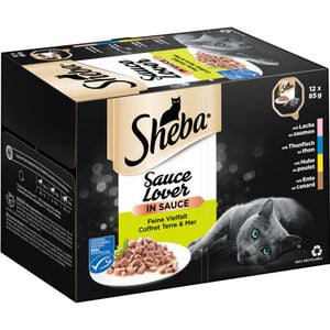 Sheba Katzenfutter Sauce Lover Feine Vielfalt, 12er Pack