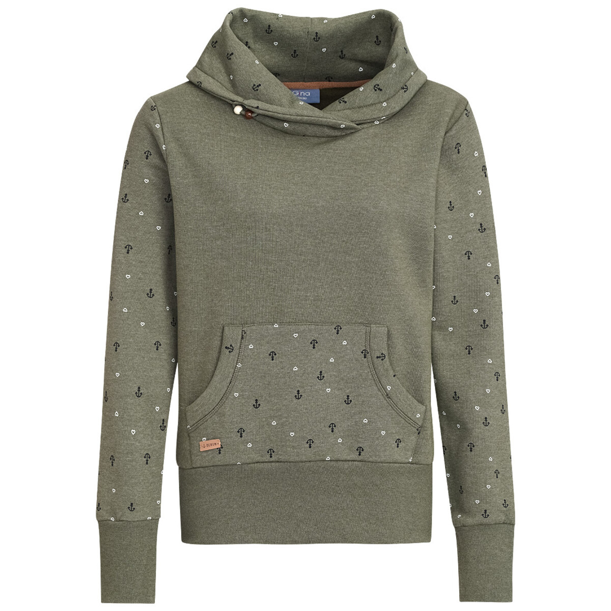 Bild 1 von Damen Sweatshirt mit Schalkragen OLIV