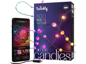 TWINKLY Candies Perle 6 m Lichterkette RGB 16 Mio. Farben, Mehrfarbig