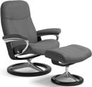 Bild 1 von Stressless® Relaxsessel Garda (Set, Relaxsessel mit Hocker), mit Hocker, mit Signature Base, Größe M, Gestell Schwarz