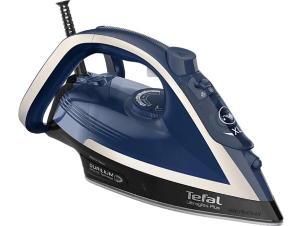 Bild 1 von TEFAL FV6846 Ultragliss Plus Dampfbügeleisen (2800 Watt, Durilium Airglide Bügelsohle), Blau/Schwarz