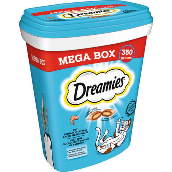 Bild 1 von Dreamies Katzenfutter Mega Box mit Lachs