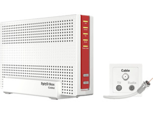 AVM FRITZ!Box 6690 Modem mit WLAN Router 6000 Mbit/s, Weiß/Rot