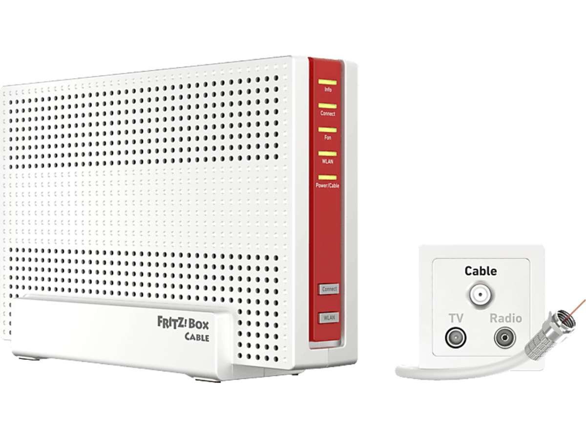 Bild 1 von AVM FRITZ!Box 6690 Modem mit WLAN Router 6000 Mbit/s, Weiß/Rot