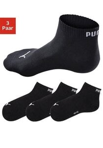 PUMA Kurzsocken (3-Paar) mit Rippbündchen