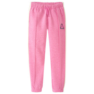 Mädchen Jogginghose mit Applikation PINK / CREMEWEISS