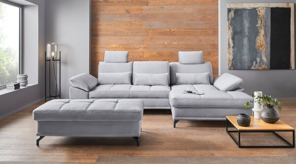 Bild 1 von Places of Style Ecksofa Costello L-Form, incl. Sitztiefenverstellung und Armlehnfunktion, incl. 3 Nierenkissen