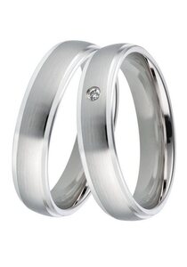 DOOSTI Trauring Schmuck Geschenk Silber 925 Trauring Ehering Partnerring LIEBE, Made in Germany, wahlweise mit oder ohne Zirkonia