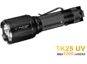 FENIX TK25UV Weiß + UV LED Taschenlampe, Schwarz