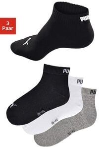 PUMA Kurzsocken (3-Paar) mit Rippbündchen