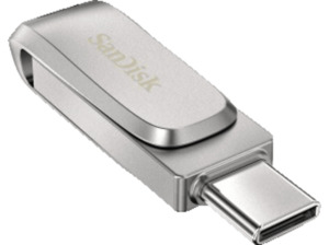SANDISK Ultra Dual Drive Luxe USB-Stick, 512 GB, 400 MB/s, Silber, Silber