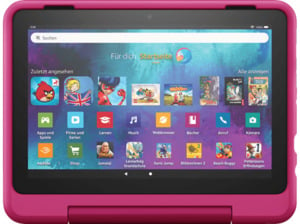 AMAZON Fire HD 8 Kids Pro (2022), Tablet, 32 GB, Zoll, Schwarz, mitgelieferte Hülle in Farbton Regenbogen, Schwarz, mitgelieferte Hülle in Farbton Regenbogen