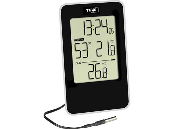 Bild 1 von TFA 30.5048.01 Digitales Thermo-Hygrometer, Schwarz