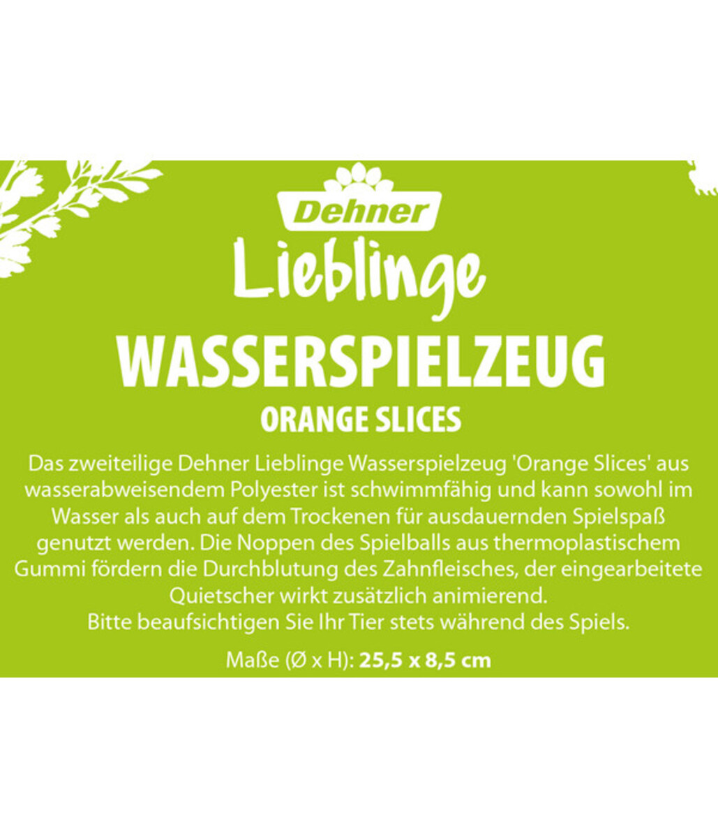 Bild 2 von Dehner Lieblinge Wasserspielzeug Orange Slices, ca. Ø25,5/H8,5 cm