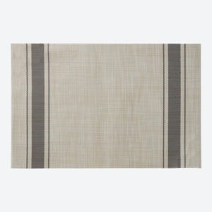 Platz-Set mit seitlichen Streifen, ca. 30x45cm, Beige