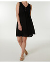 Bild 1 von Schwarzes Kleid, Janina, mit Taillenband, schwarz