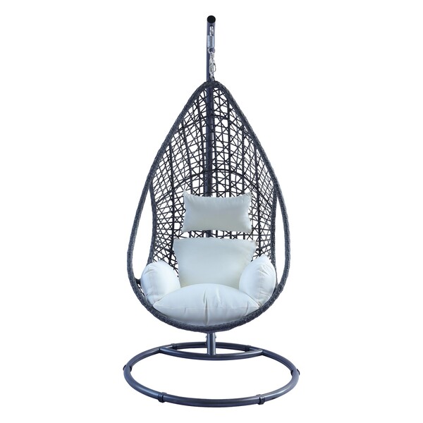 Bild 1 von Hängesessel Pinamar aus Polyrattan Grau-Beige