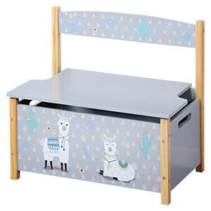 Kesper Kinder-Sitzbank Alpaka grau B/H/L: ca. 60x56x34,5 cm