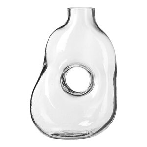 Vase HOLE GLASS ca.18x10,5x26c, klar