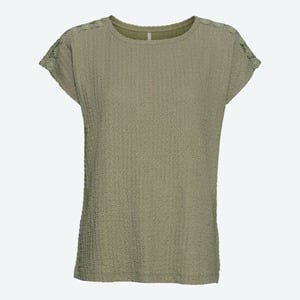 Damen-T-Shirt mit Spitze, Green