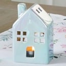 Bild 1 von Deko-Haus in Perlmutt-Optik, ca. 8x7x12cm, Light-blue