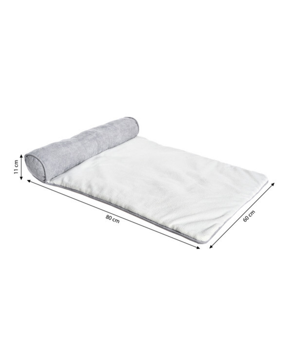 Bild 3 von Dehner Lieblinge Kuscheldecke Grizzly, rechteckig, grau/weiß, ca. B80/H11/T60 cm