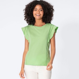 Damen-T-Shirt mit Flügelärmel, Light-green