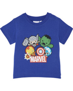 Marvel T-Shirt, Marvel, Schulterknöpfe, blau