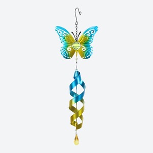 Windspiel in Schmetterlings-Design, ca. 16,5x5,5x55cm, Blue