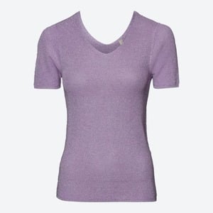 Damen-Strick-T-Shirt mit Lurex, Light-violet