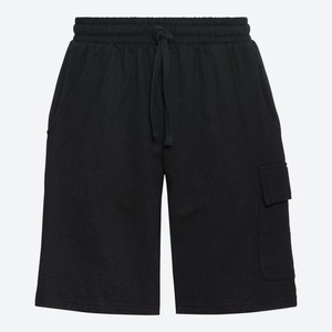 Herren-Homewear-Shorts mit Cargotasche, Black