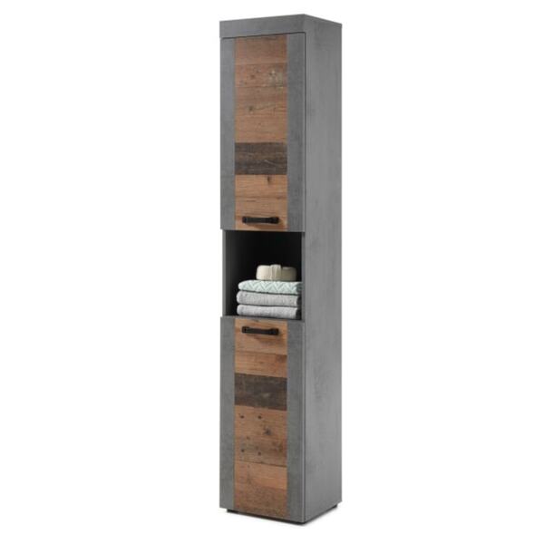 Bild 1 von Hochschrank Indiana Old Wood/Betonoxid 36 x 185 x 31 cm