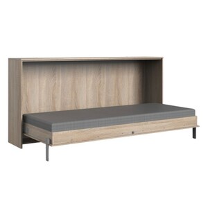 Wandklappbett Juist horizontal Eiche Sägerau NB 212x154x43 cm
