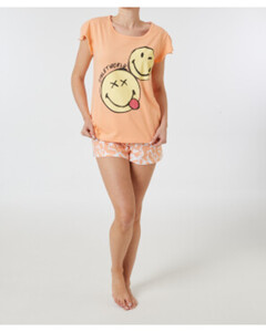 Smiley World Pyjama, 2-tlg. Set, apricot