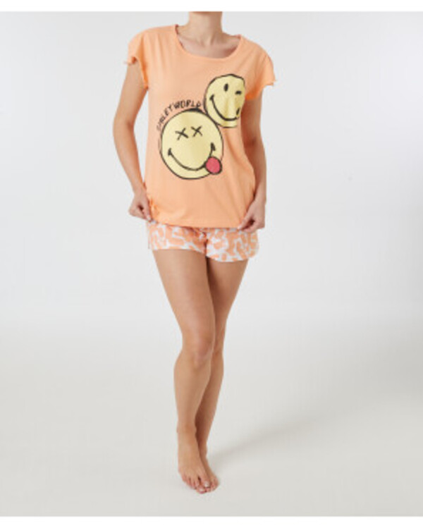 Bild 1 von Smiley World Pyjama, 2-tlg. Set, apricot