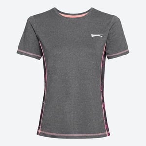 Damen-Funktions-T-Shirt mit seitlichen Einsätzen, Gray