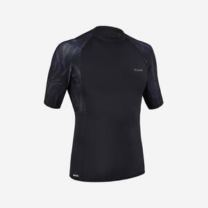 UV-Shirt Herren kurzarm Surfen 500 Beast Schwarz