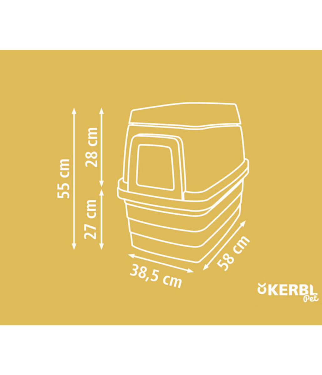 Bild 3 von KERBL Kaninchenbau Bunny Base Komplettset, grau/orange, ca. B38,5/H55/T58 cm