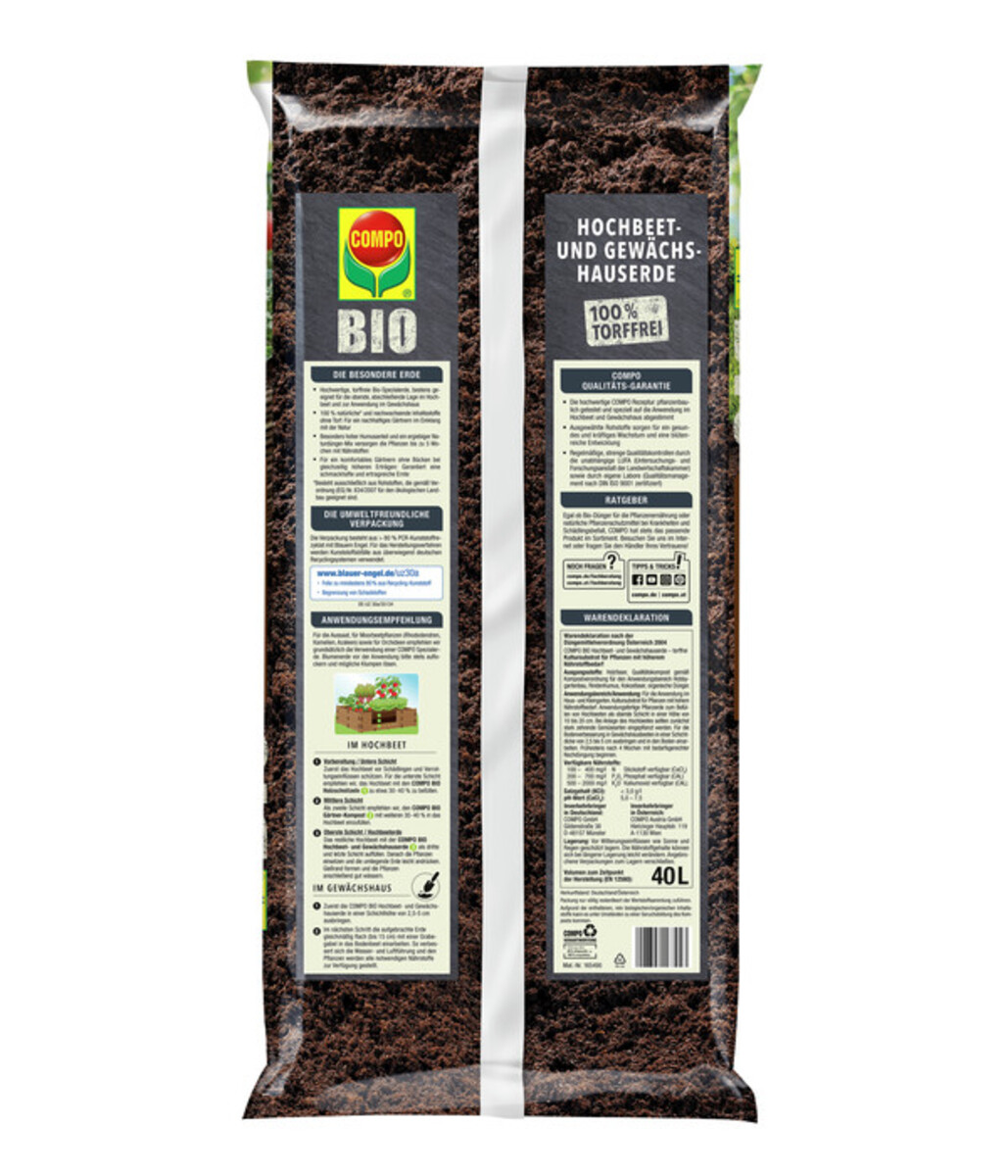 Bild 2 von COMPO BIO Hochbeet- und Gewächshauserde, 40 l