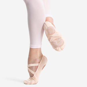 Ballettschuhe geteilte Sohle Strech-Leinen - rosa Beige|rosa