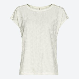 Damen-T-Shirt mit Spitze, White