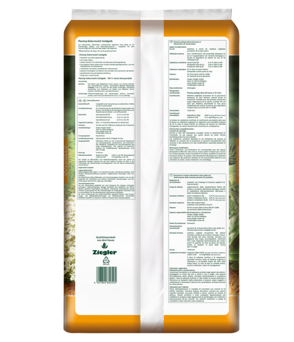 Bild 2 von Ziegler Plantop Rindendekor gelb, 50 l