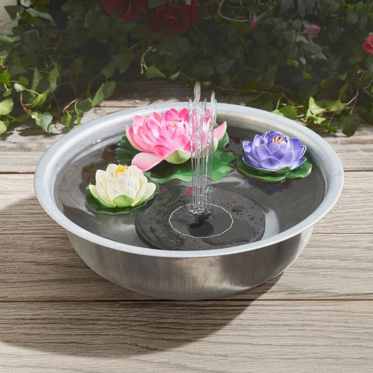 Bild 1 von Solar-Brunnen mit verschiedenen Aufsätzen, Ø ca. 16cm