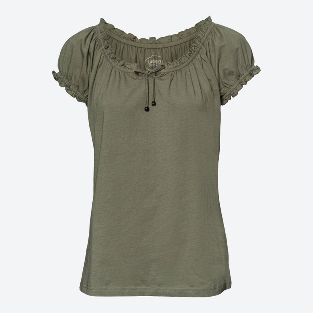 Bild 1 von Damen-T-Shirt mit Carmen-Ausschnitt, Dark-green