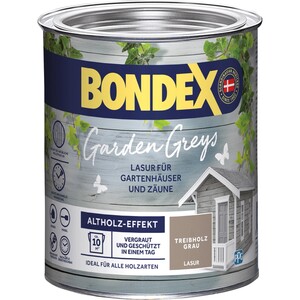 Bondex Holzlasur Garden Greys Treibholzgrau Patina-Effekt 750 ml
